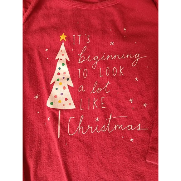Shirt 12 To 18 Months Baby Gap Red Long Sleeve Holiday Christmas - Picture 3 of 4